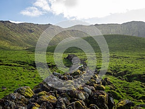 Caldeirao do Corvo landscape, Azores photo