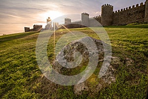 Stone Wall in Avila, Spain