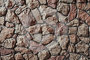 Stone wall background. Grunge close up texture.