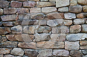 Stone wall for background. Rock wall, Stone wall in outdoor setting, excellent backdrop. Natural rock and stone masonry work.