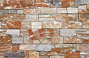 Stone wall background texture brown and grey color