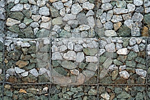 Stone wall for background or texture.Rock wall texture in thailand