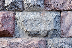 Stone wall from big blocks, background, texture series