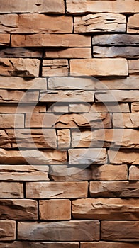 Stone wall brick background featuring a seamless pattern of sandstone facade