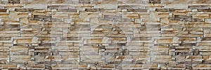 Stone wall brick texture. Seamless pattern. Background of the Sandstone facade. photo