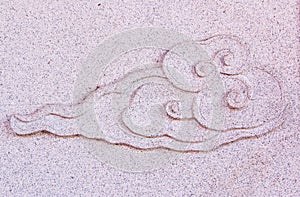 Stone wall carved in China pattern.