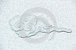 Stone wall carved in China pattern.