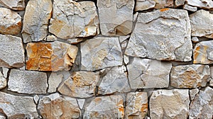 Stone wall with central fire hydrant close-up