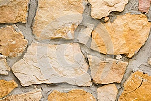 Stone wall close up