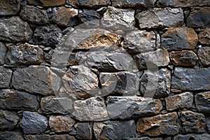 Stone Wall Constructed of Rocks