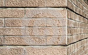 Stone wall corner of building