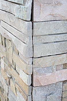 Stone wall corner