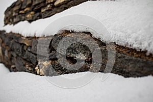 Ice and Snow Covered Wall