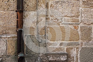 Stone Wall Details and Gutter