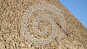 Stone Wall of Great Pyramid of Giza Close Up