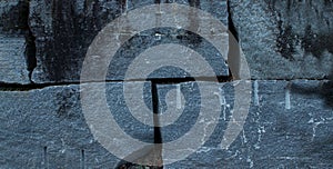 Stone wall with grey granite with copy space for text
