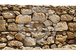 Stone wall isolated