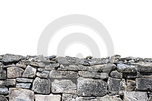 Stone wall isolated