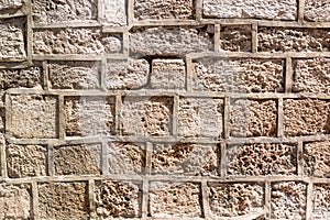 Stone wall in Jaffa -Yaffo, israel