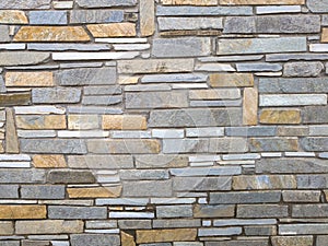 stone wall made out of irregular pieces