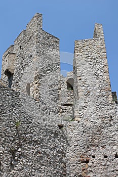 Stone wall in monastery Manasija photo