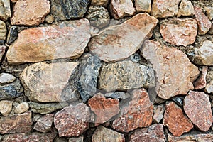 Stone wall in a mountain village