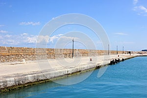 Stone wall of a port