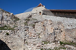 Stone wall at Rasnov fortress