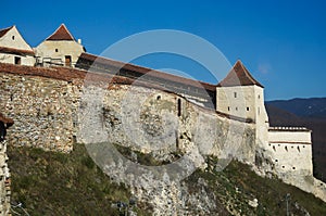 Stone wall at Rasnov fortress