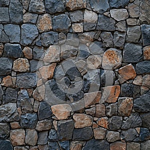 Stone Wall of Rocks and Stones
