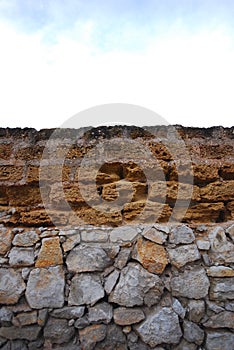 Stone wall and sky