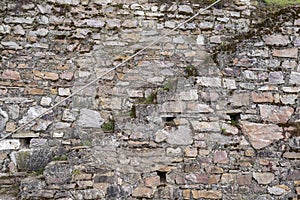 Stone wall with stairs in a vineyard