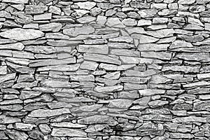 Stone wall texture or background, gray colour.