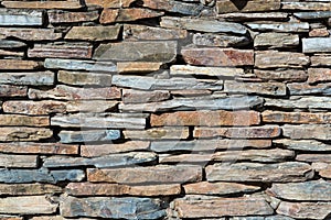 The stone wall texture background natural color.Background of stone wall texture photo.Natural stone wall texture for background.O