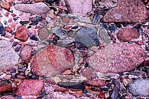 Stone wall texture, natural stones.