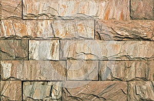 Stone wall texture,travertine tiles facing stone photo