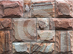 Stone wall texture,travertine tiles facing stone photo
