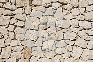 Stone wall textured background. Construcion exterior masonry