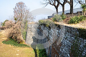 stone wall and tower of Castello di San Vigilio