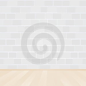 Stone wall, wooden floor, vector illustration