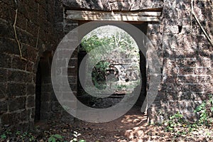 Stone walls of an ancient fort