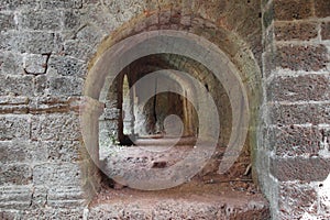 Stone walls of an ancient fort