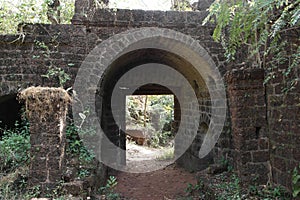 Stone walls of an ancient fort