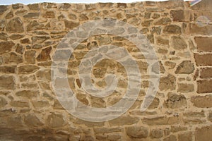Stone walls of a castle in Eastern Anatolia. Stone wall texture for 3d material