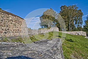 Stone walls at fredriksten fortress in halden