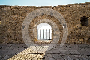 Stone walls of the old town Ulcinj in Montenegro.