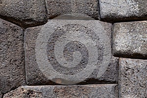 The stone walls of Sacsayhuaman. Cusco, Peru