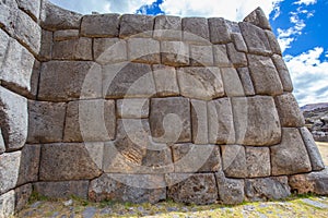 The stone walls of Sacsayhuaman. Cusco, Peru
