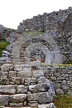 Stone Walls And Steps Machu Picchu Peru South America