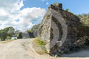 Stone Walls Surrounding Fort James in Antigua